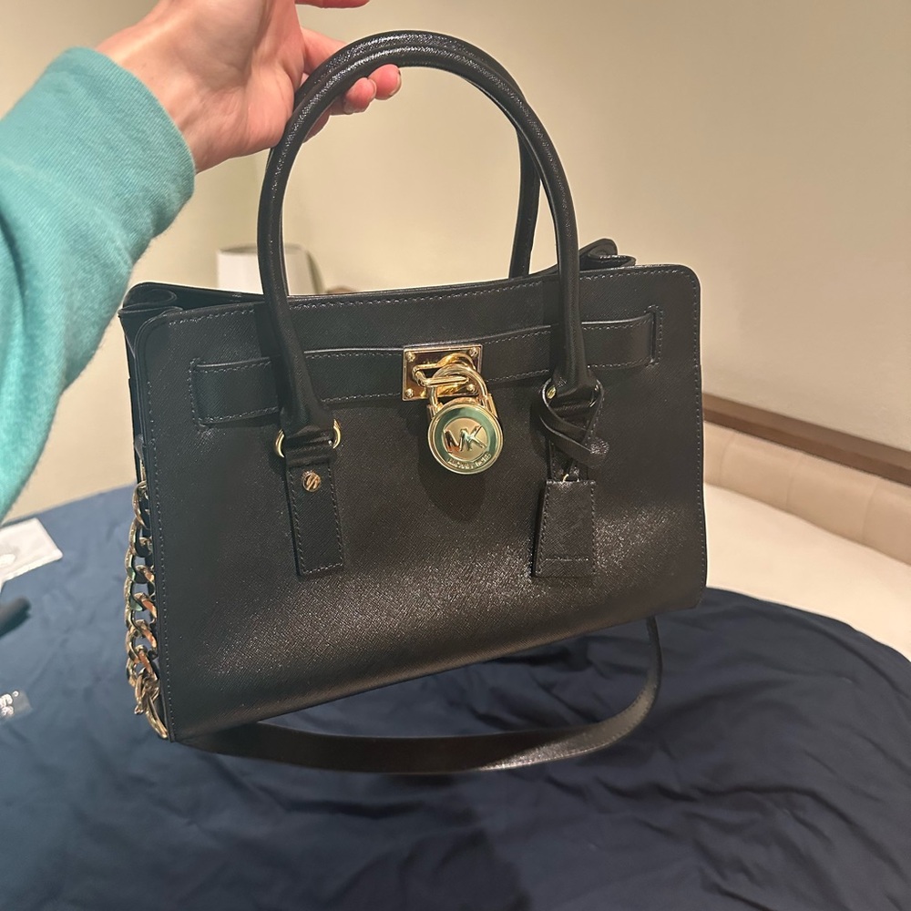 Michael Kors Black Leather Handbag